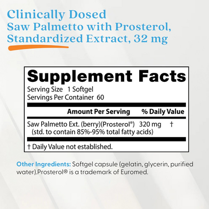Doctor's Best Saw Palmetto with Prosterol, Standardized Extract