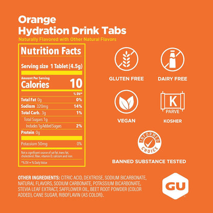 GU Hydration Drink Tabs – Strawberry Lemonade Non-Caffeinated – 1, 2 or 4 Pack | Running & Endurance