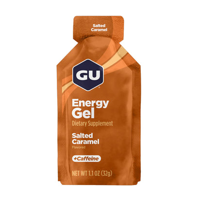 GU Energy Gel – Salted Caramel Caffeinated – 6, 12 or 24 Pack | Running & Endurance