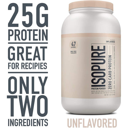 Isopure Zero Carb Protein Powder 3LB | Pure Whey | No Sugar