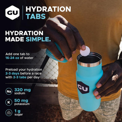 GU Hydration Drink Tabs – Strawberry Lemonade Non-Caffeinated – 1, 2 or 4 Pack | Running & Endurance
