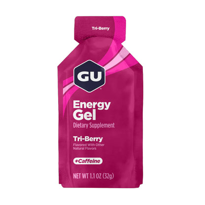 GU Energy Gel – Tri-Berry Caffeinated – 6, 12 or 24 Pack | Running & Endurance