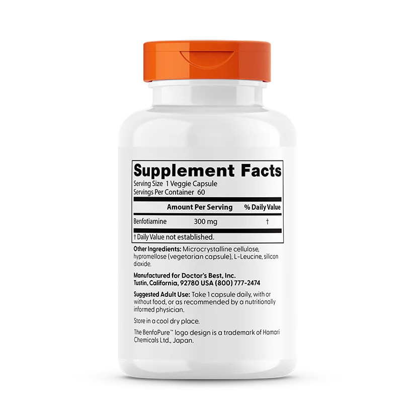 Doctor's Best Benfotiamine with BenfoPure