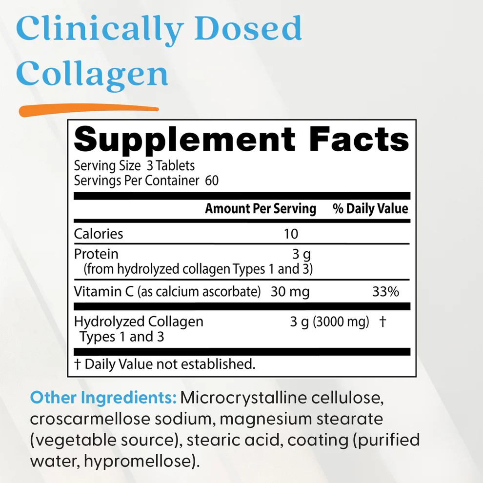 Doctor's Best Collagen Types 1 and 3 with Vitamin C and Peptan