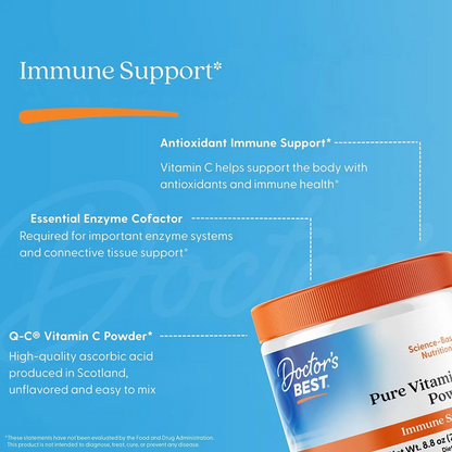 Doctor's Best Pure Vitamin C Powder with Q-C, 8.8 oz (250 g)