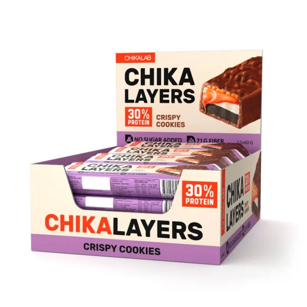 CHIKALAB Chika layers Chocolate-Coated Protein Bar 60g - Image 2