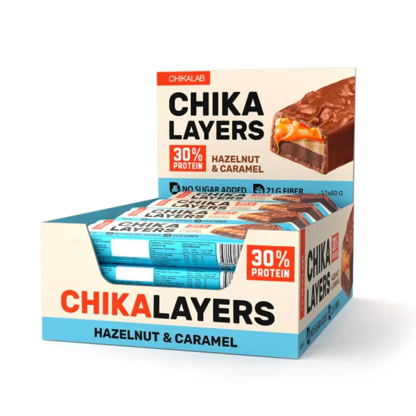 CHIKALAB Chika layers Chocolate-Coated Protein Bar 60g - Image 4