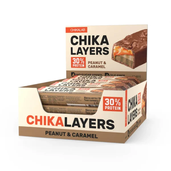 CHIKALAB Chika layers Chocolate-Coated Protein Bar 60g - Image 3